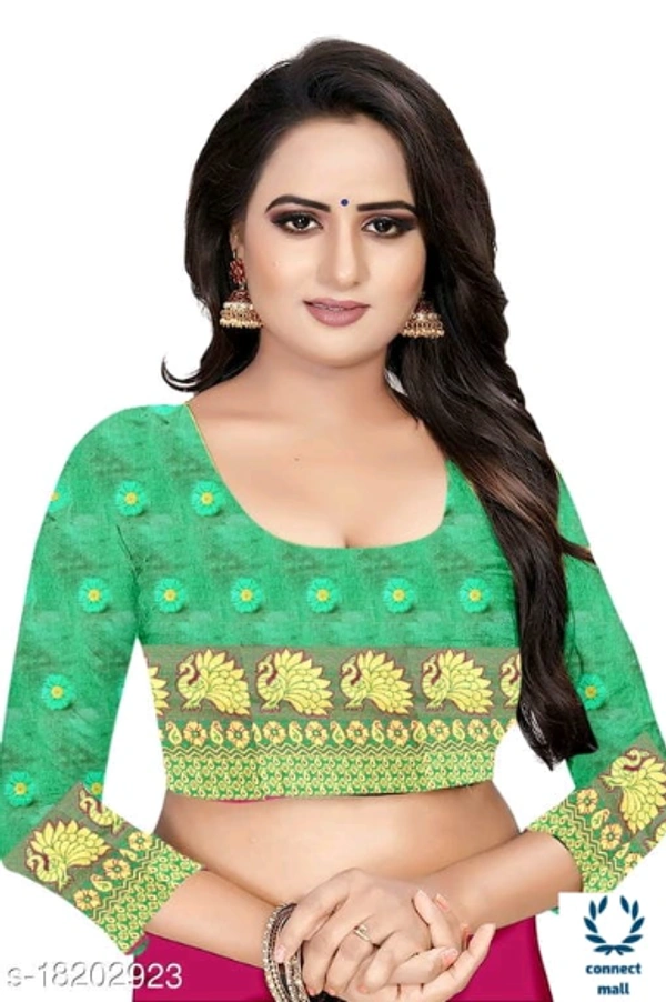 COTTON BASED JACQUARD SAREES  - Saree Length Size-5.5m Blouse Length Size-0.8, Cotton Silk, Zari Woves, Pack of;1
